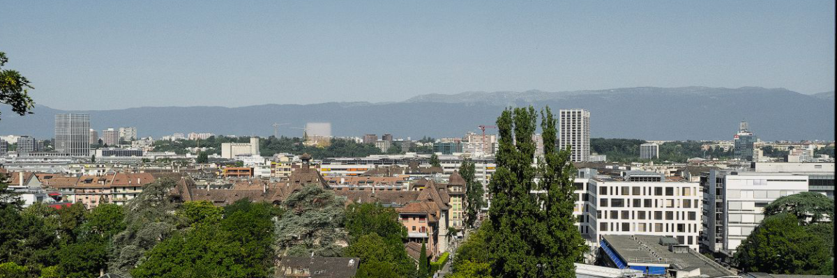 Vues sur le quartier de la Roseraie depuis le haut du bâtiment