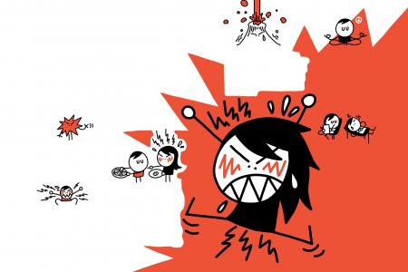 illustration pour les enfants : la colère