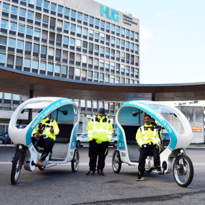 Un vélo-taxi comme navette