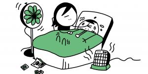 illustration la fièvre, température élevée, infections virales