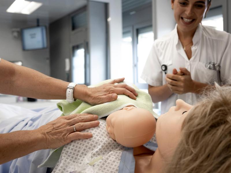 Le bébé et la maman se portent bien, l’exercice en conditions quasi réelles est terminé.